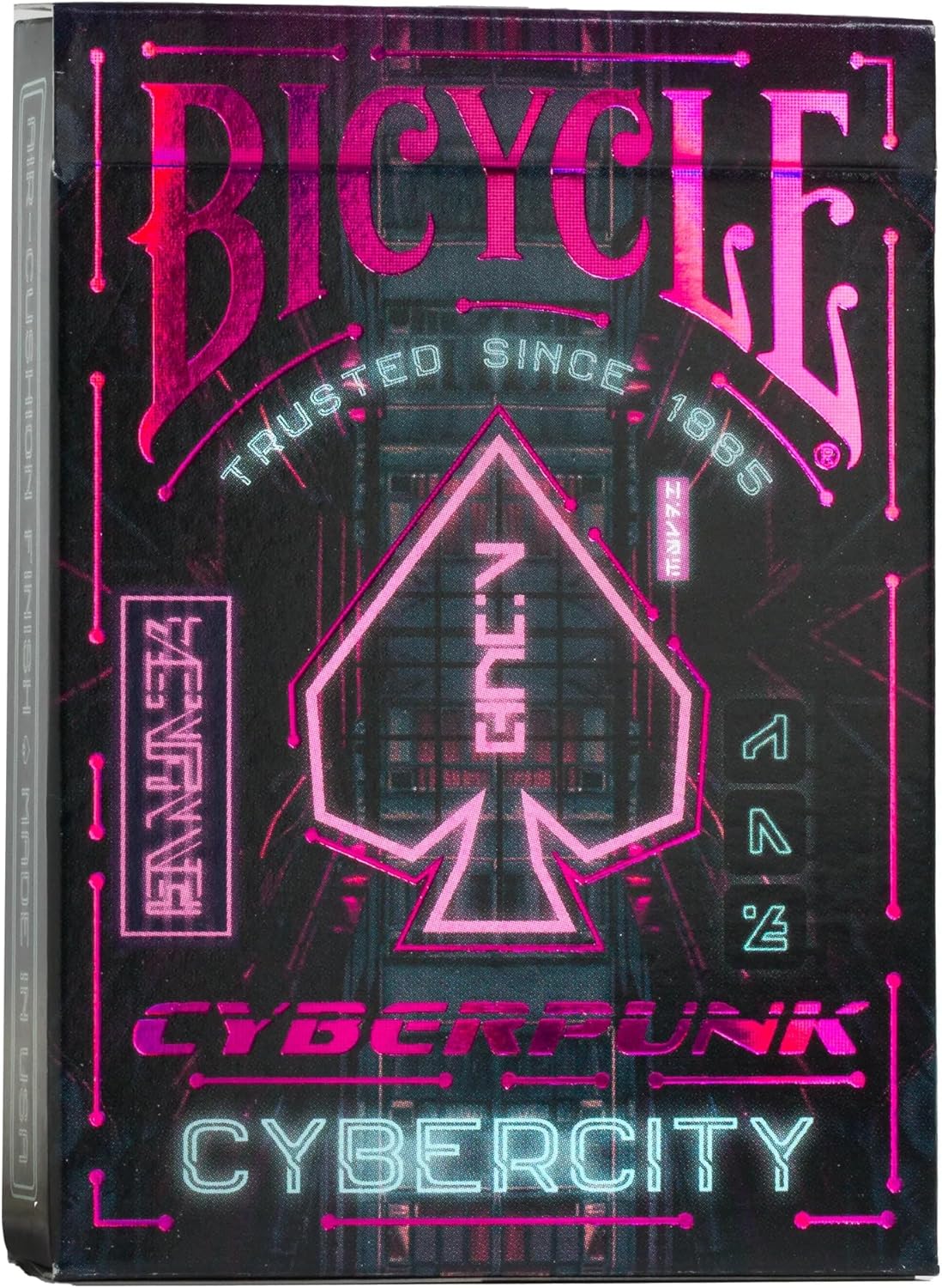 Bicycle Cyberpunk Cybercity Playing Cards, 1 Deck, Air Cushion Finish, Professional, Superb Handling & Durability, 62,5 x 88 mm