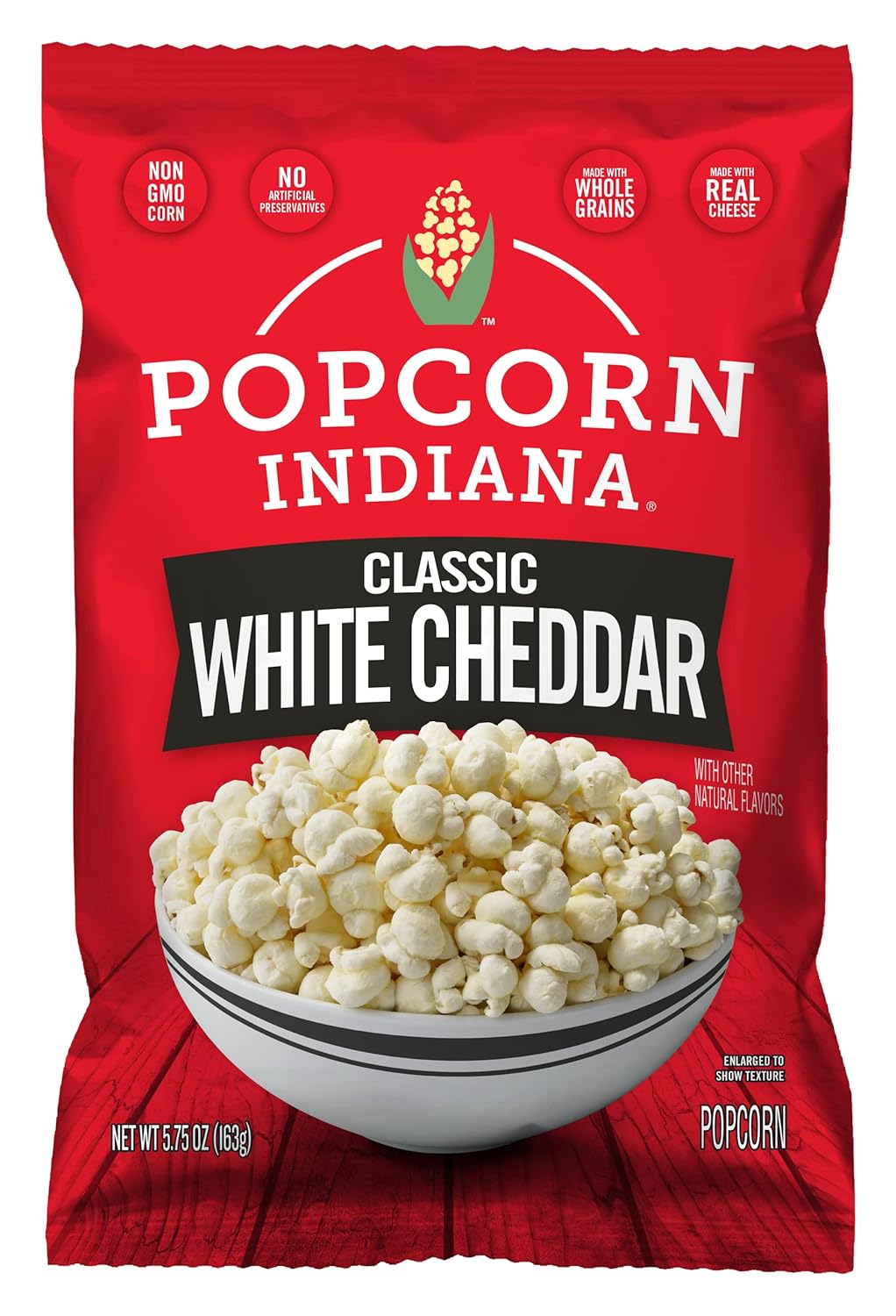 Popcorn Indiana Classic White Cheddar, Family Size (12 Count - 5.75 Oz Each)