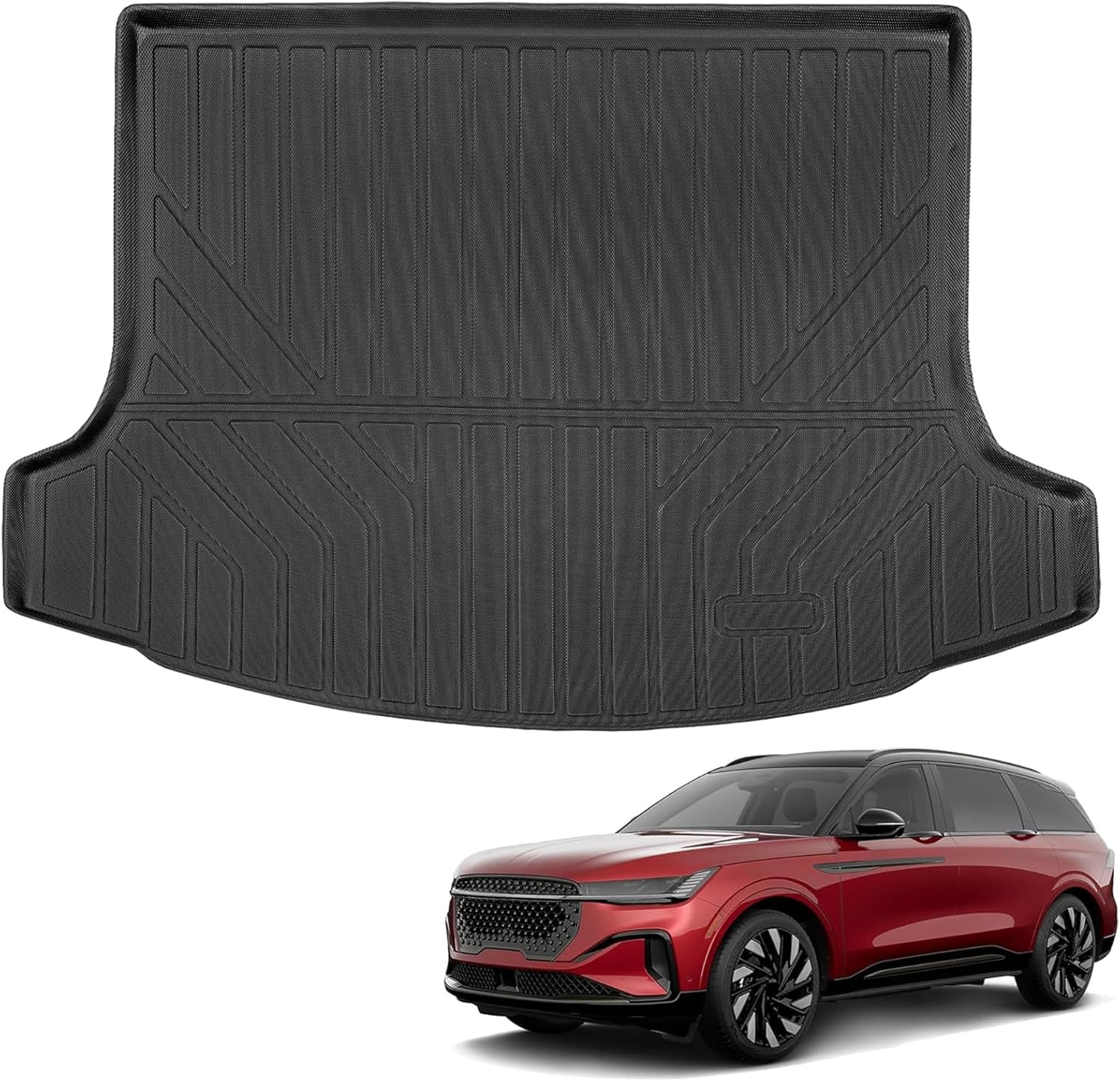 Auxko All Weather Cargo Mat Fit for Lincoln Nautilus 2024 2025 TPE Liner Trunk Mat Nautilus Accessories All Season Odorless Anti-Slip Black