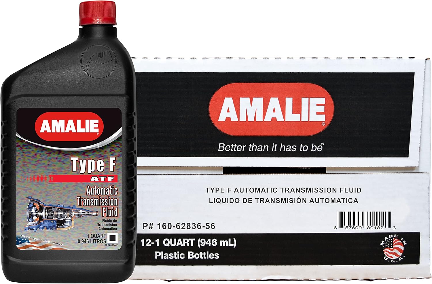 AMALIE Ford Type F Automatic Transmission Fluid (160-62836-56) 1 Quart Bottle, Pack of 12