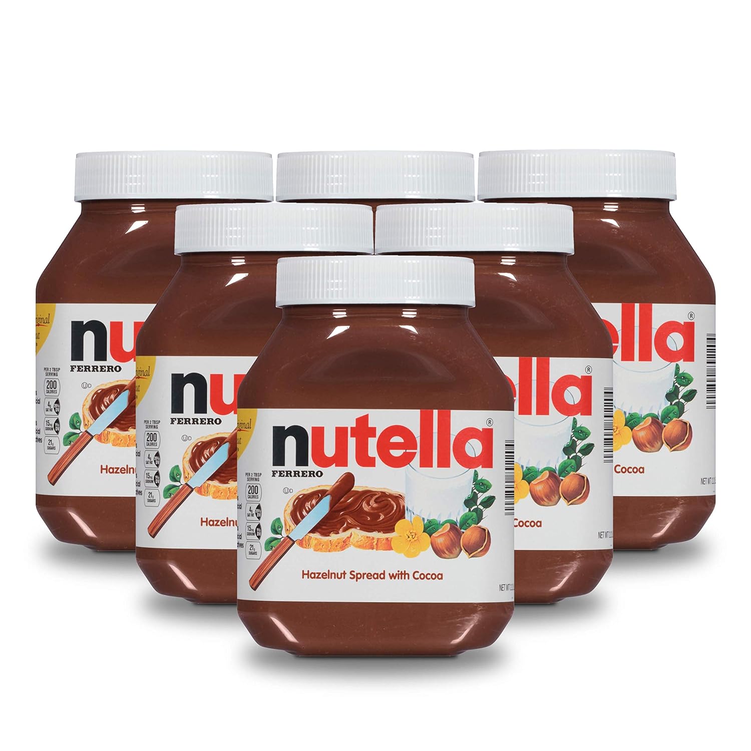 Nutella Chocolate Hazelnut Spread, Perfect Topping for Pancakes, 35.2 Ounce, Pack of 6