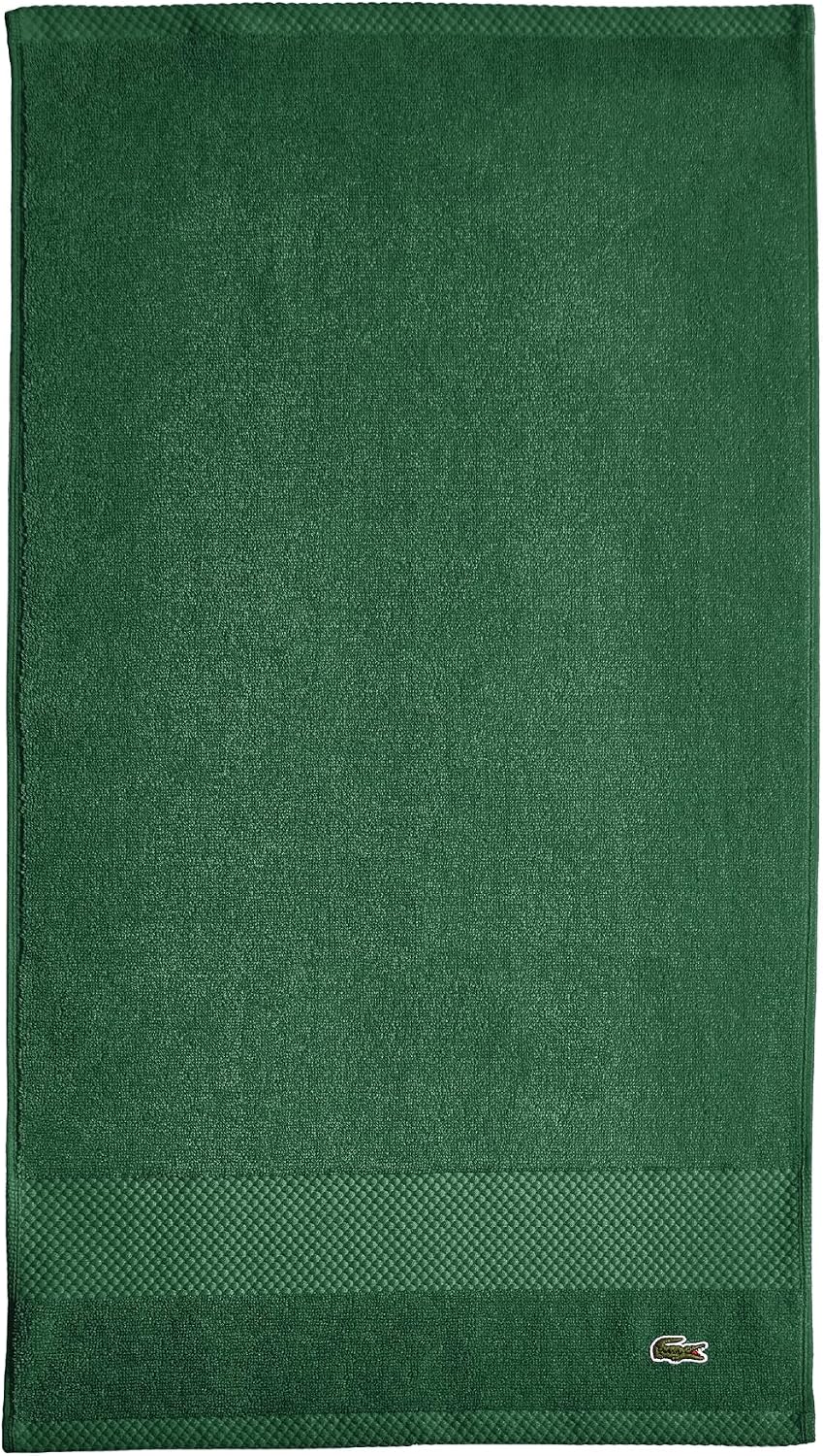 Lacoste Heritage Supima Cotton Wash Cloth, Croc Green, 13" x 13"