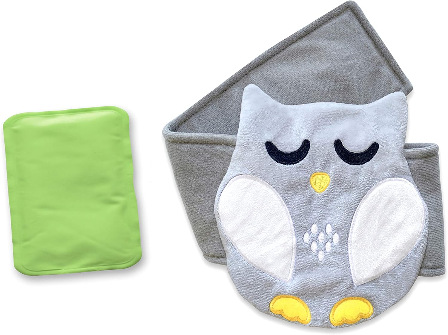 Baby Colic, Gas and Upset Stomach Relief – Belly Hugger – A Soothing Warmth Combined with Gentle Compression (Grey-White)