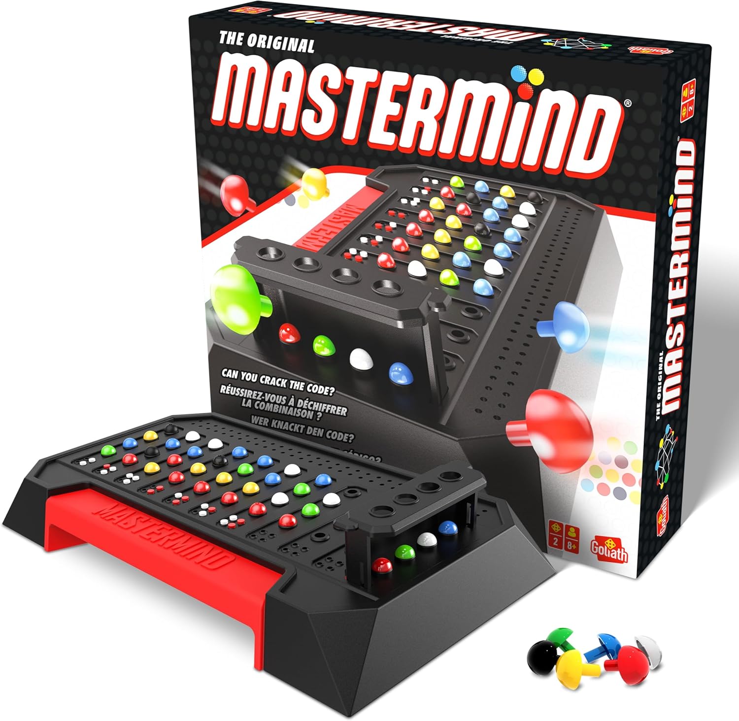 GOLIATH GAMES Mastermind: The Original | Can You Crack The Code? | Classic Strategy Board Games | For 2 Players Ages 8+, Black