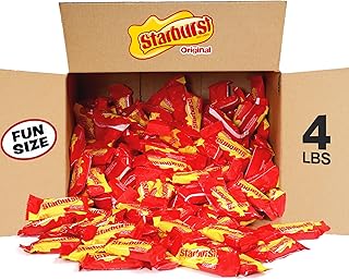 STARBURST Original Fun Size Individually Wrapped Chewy Party Favor Candy Bulk Box, 4 Pound Box