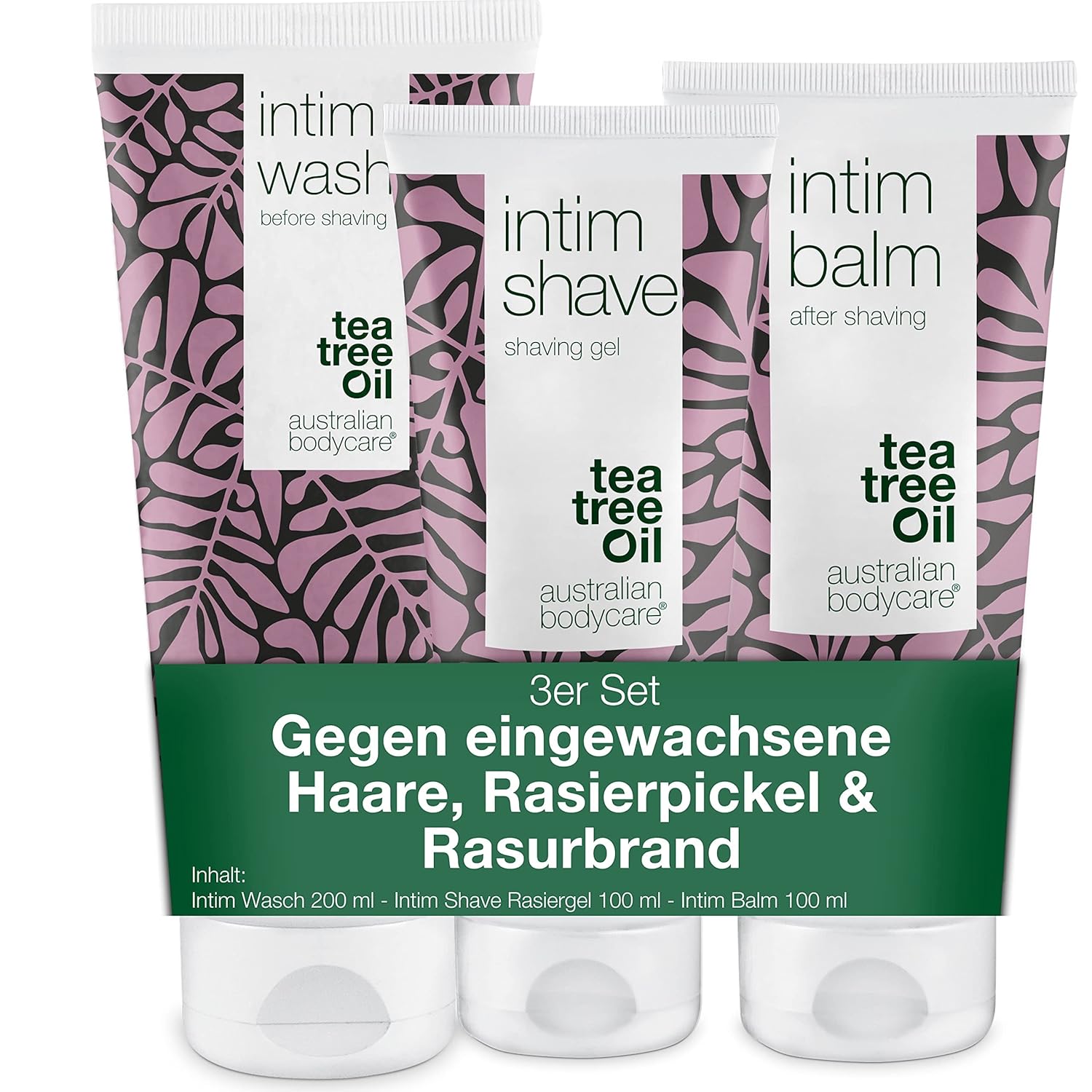 Australian Bodycare Intimate Shaving KIT – 3 Products to get rid of red Bumps, Spots and ingrown Hairs After Shaving. Inside The kit: Intim Wash 6.76oz, Intim Shave 3.38oz, Intim Balm Aftershave 3.38