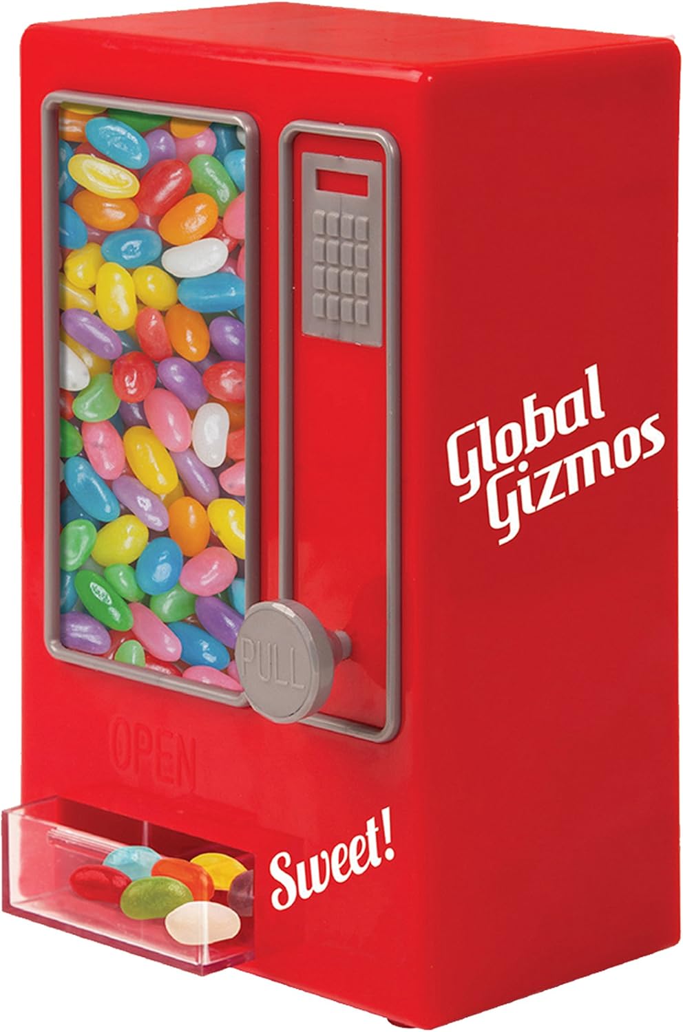 Global Gizmos 50800 Retro Style Sweet Vending Machine / Kids Candy Dispenser / No Batteries Needed