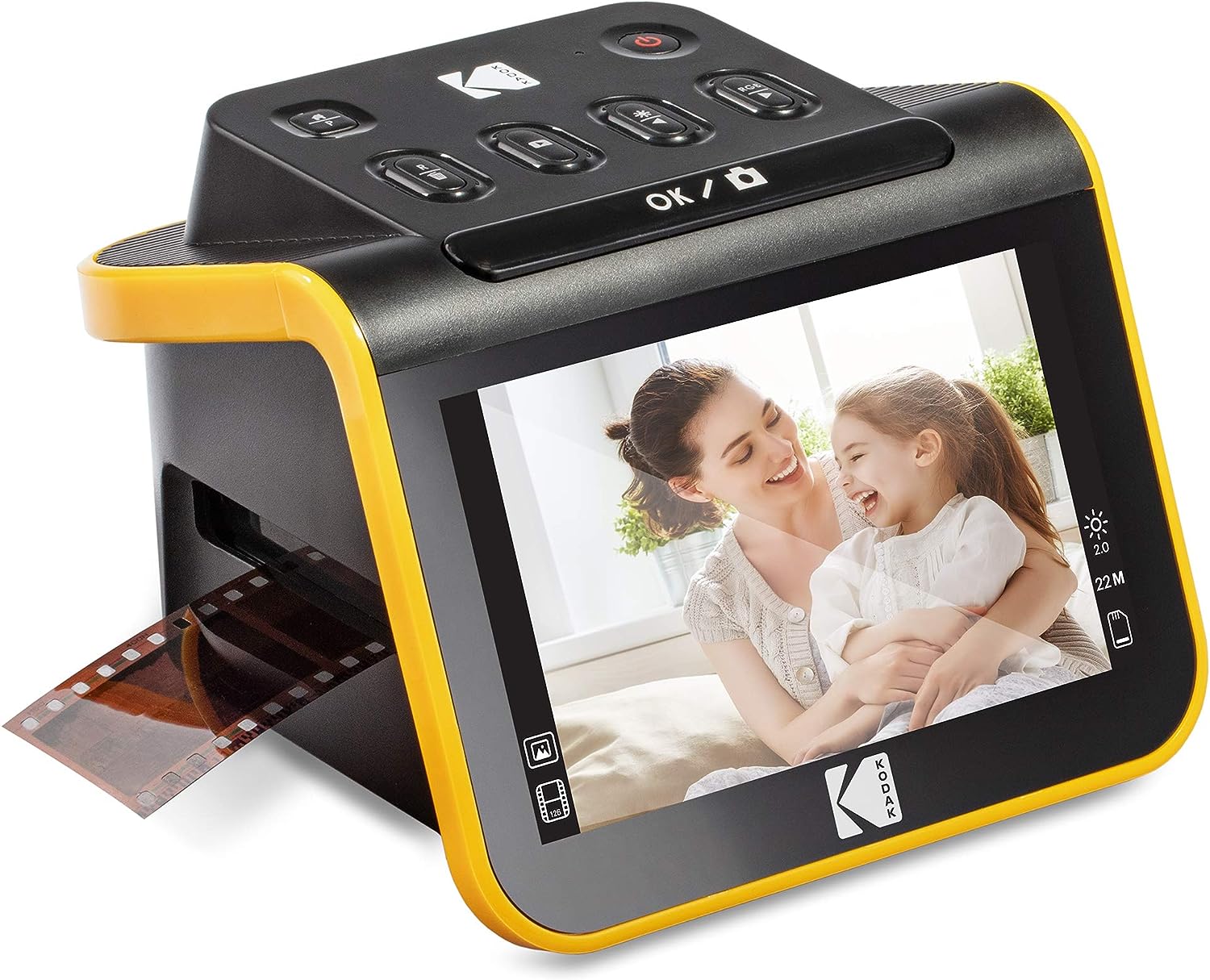 KODAK SLIDE N SCAN Film and Slide Scanner with Large 5” LCD Screen, Convert Color & B&W 35mm, 126, 110 Negatives & Slides to High Resolution 22MP JPEG Digital Photos