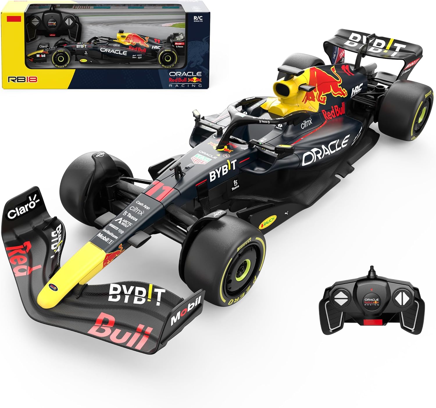 Authentic Licensed 1:18 F1 RedBull Rb18 Car Remote Control Car - F1 Collection RC car Series for Kids and Adults - 2.4GHz RC Car for Gift (1:18 RedBull Rb18(NO.11))