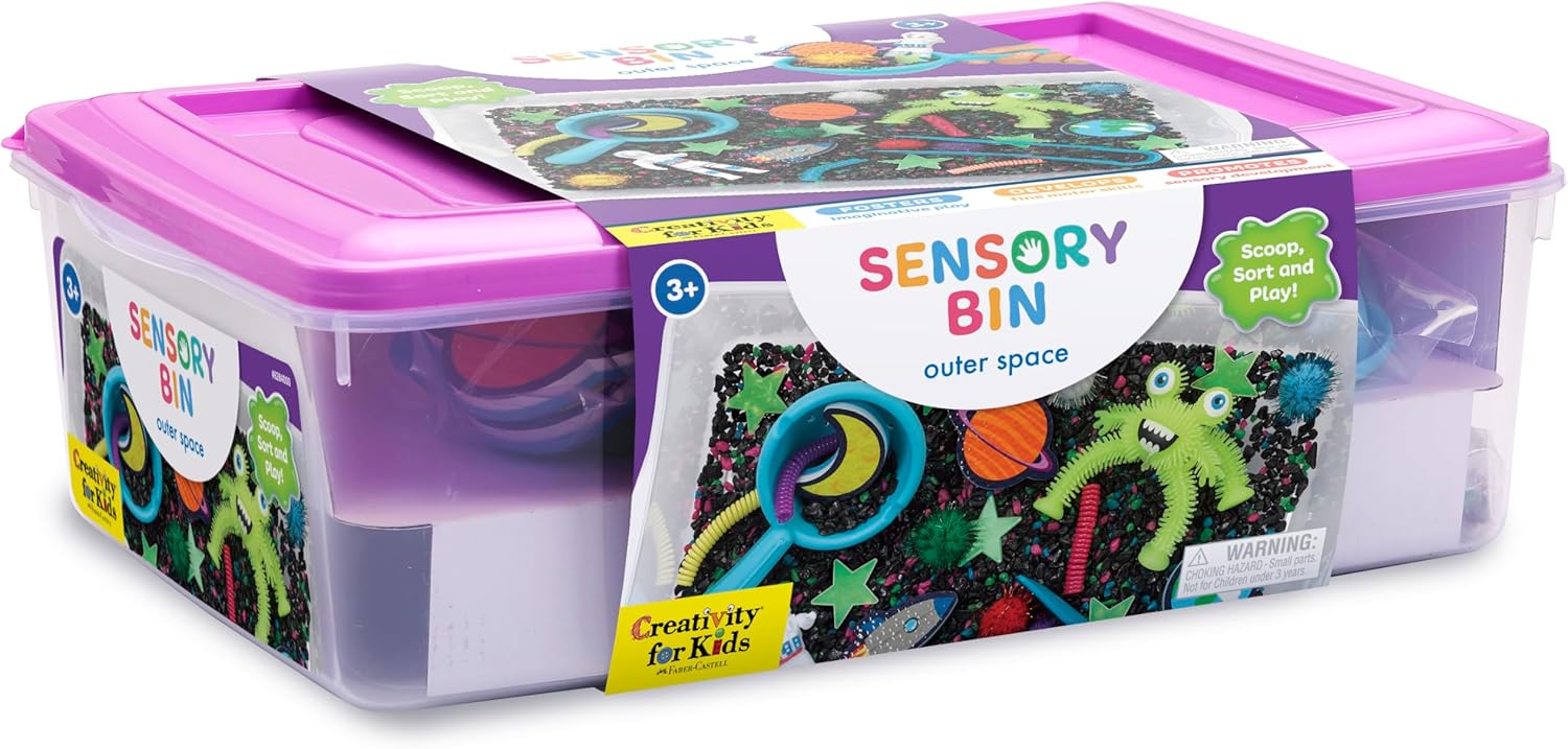 Creativity for Kids Sensory Bin: Outer Space Toys - Preschool and Toddler Sensory Toys, Kids Gifts for Boys and Girls (Ages 3+)