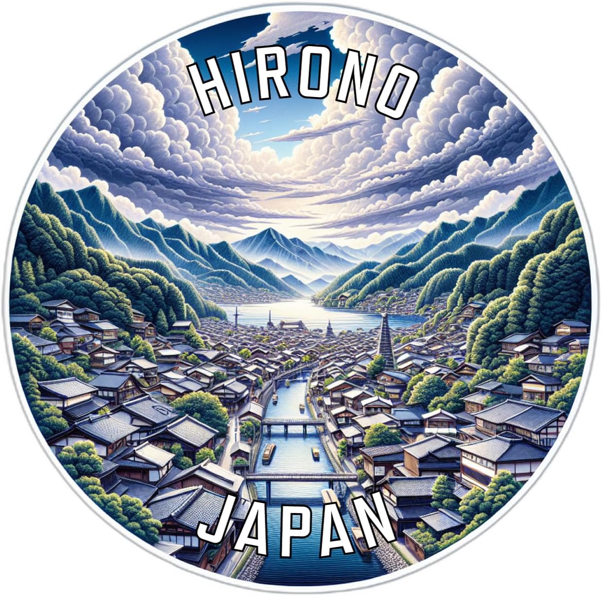 Hirono Japan Souvenir Vinyl Decal Sticker 4-Inch