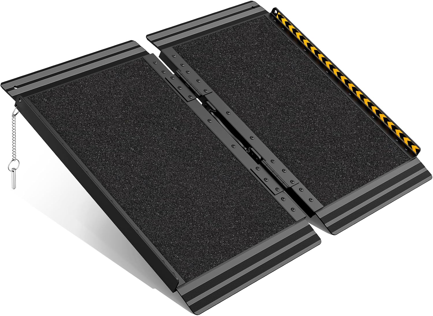 FACHNUO Portable Wheelchair Ramp 2 Feet, Non-Slip Aluminum Wheel Chair Ramp for Home Steps, Door Threshold Folding Wheelchair Ramps for Handicap, Stairs, Entry,Doorways, Scooter, 800LBS Capacity