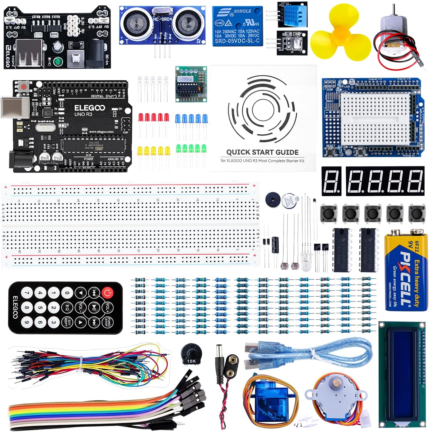 ELEGOO UNO R3 Project Super Starter Kit Compatible with Arduino IDE with Tutorial for Beginner