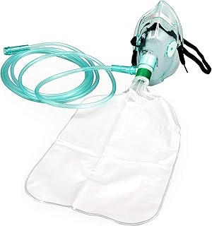 2Pack Adult Non-Rebreather Oxygen Mask with Reservoir Bag - Size L