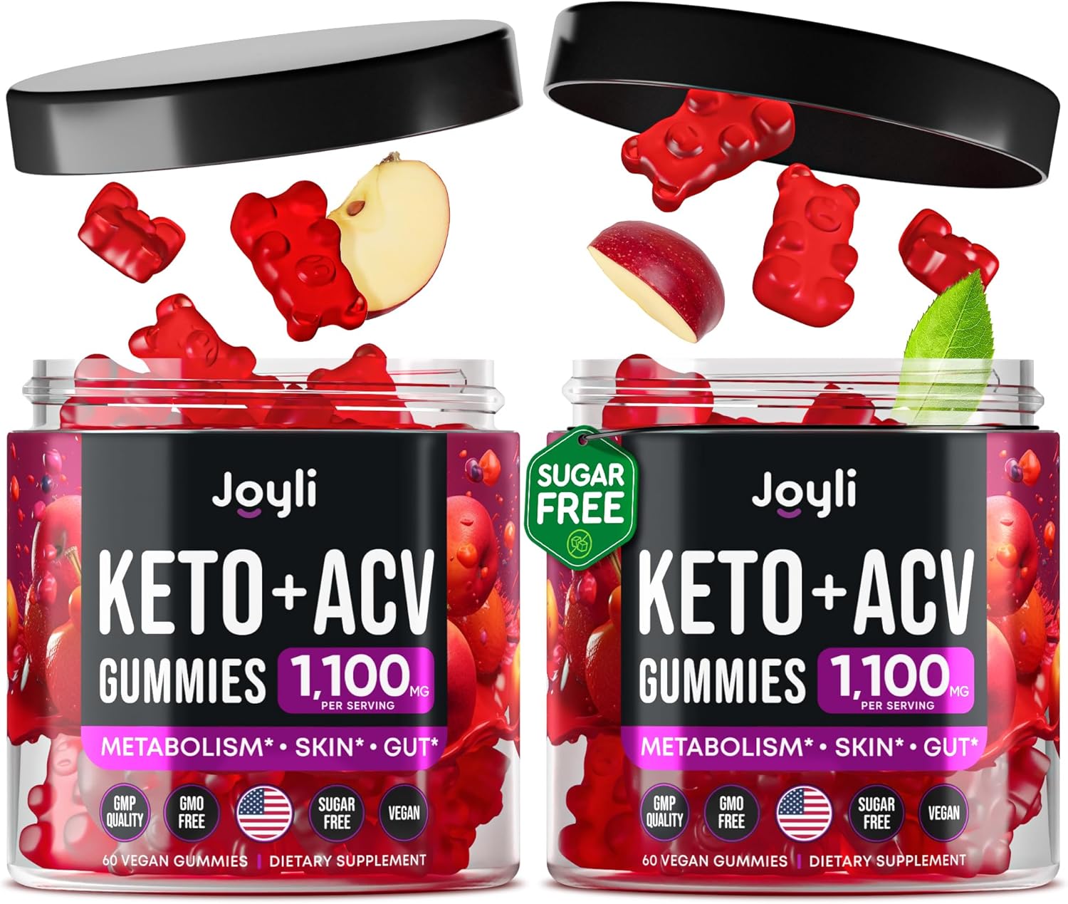 (2 Pack) Advanced Keto ACV Gummies - Sugar Free Keto Apple Cider Vinegar Gummies - Keto Supplements + Marshmallow Root - Alternative to Apple Cider Vinegar Capsules - 120 ACV Keto Gummies