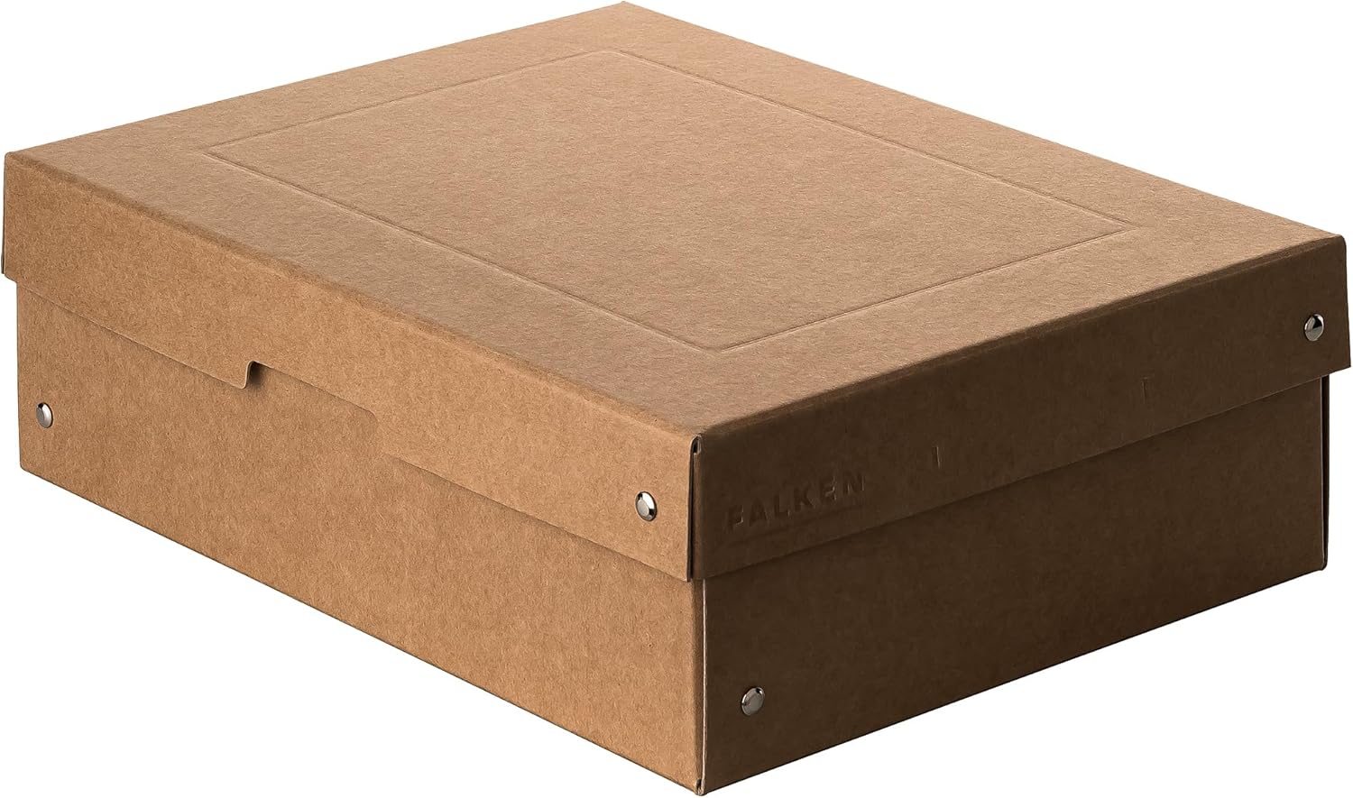 FALKEN Original PureBox Nature. Made in Germany, 100 mm high, DIN A4. Storage box with lid made of sturdy cardboard, vegan gift box, transport box, all-purpose box, Brown