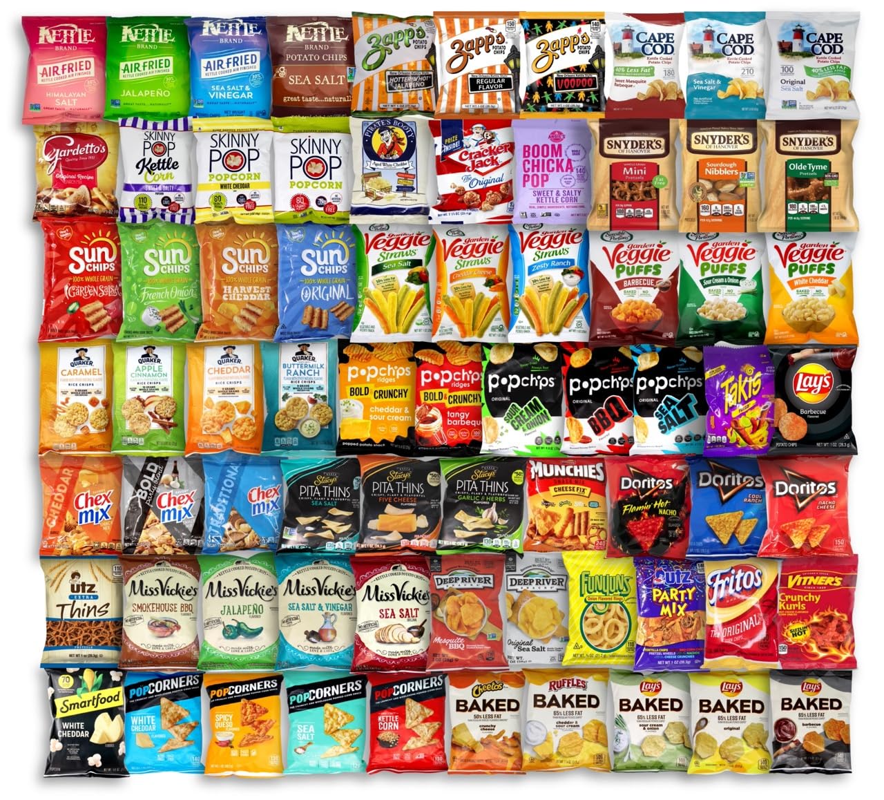 Niro Assortment | Mix Chips, Popcorn, and Snack Mix Assorted Packs | 20 Packs out of 50 Flavors