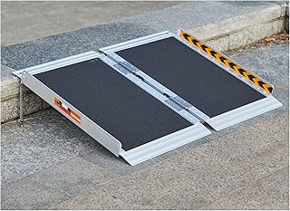 FACHNUO 2FT Portable Wheelchair Ramp Non-Skid Aluminum Handicap Ramps with Handle 29.2'' Wide 800LBS Capacity Wheel Chair Ramp Scooter Ramps for Home, Steps, Stairs, Entry, Threshold, Doorways