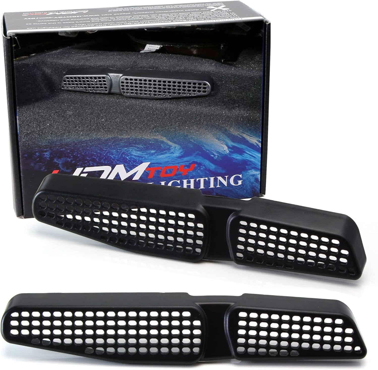 iJDMTOY 2pc Under Front Seat AC Air Vent Cover Grilles Compatible with Volkswagen: 2015-2020 MK7 Golf GTI