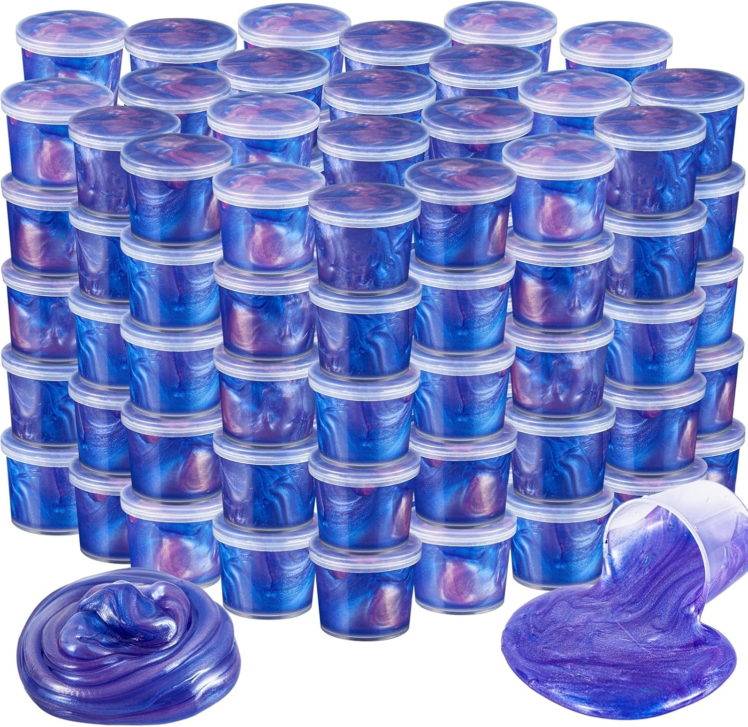 36 Packs Galaxy Putty Slime, Party Favor for Kids Girls & Boys, Adults, Non Sticky, Stress & Anxiety Relief, Wet, Super Soft Sludge Toy,Easter Basket Stuffers