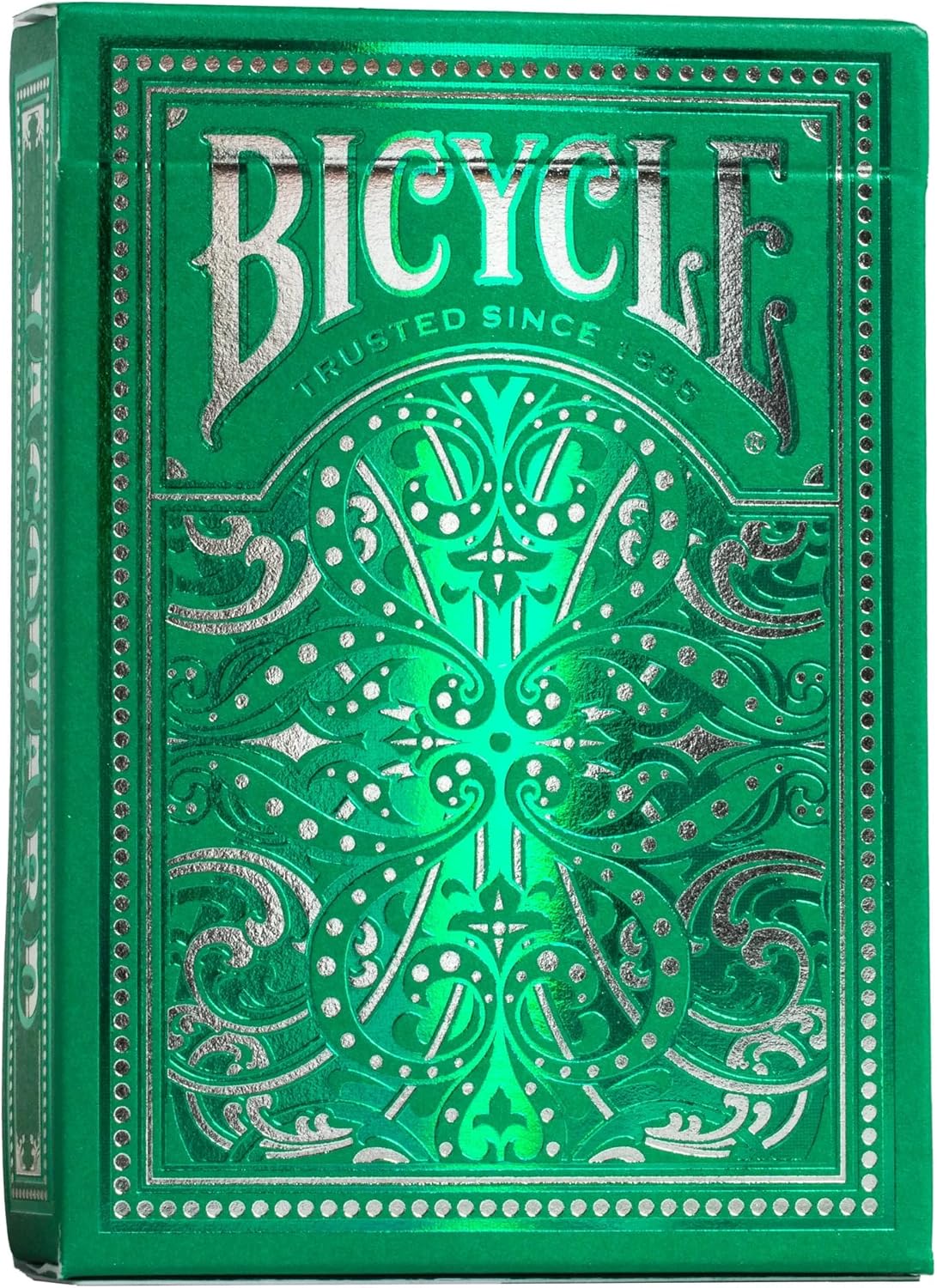 Bicycle Jacquard Playing Cards - 1 Deck, Air Cushion Finish, Professional, Superb Handling & Durability, Great Gift For Card Collectors, Green, 9.2 cm x 9.53 cm x 3.63 cm