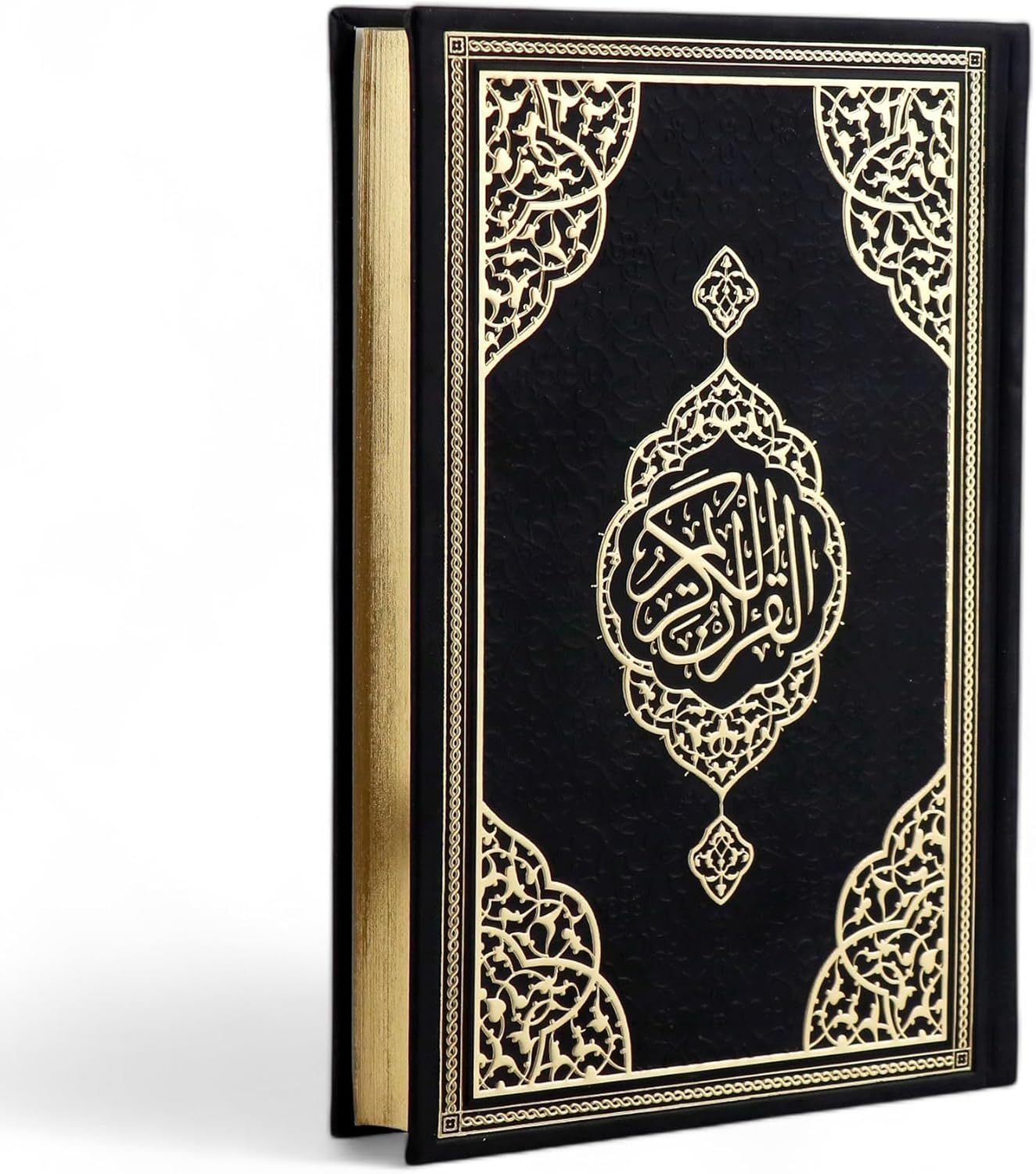 FURKAN The Noble Qur'an Arabic Large Size, Al Quran Al Karim, Islamic Gift, Gift for Men & Women, (6.7x9.5″) Thermo Leather Quran - Black