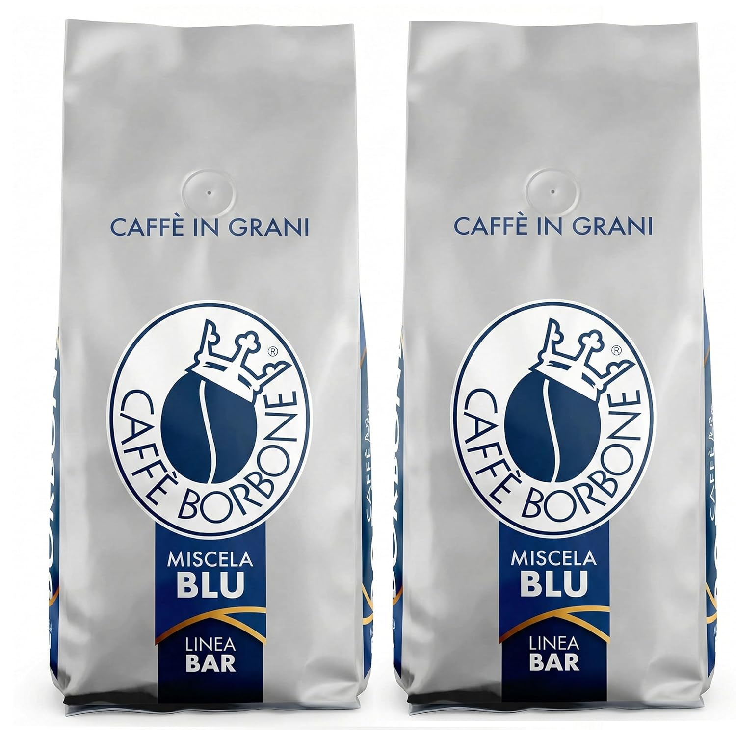 Caffè Borbone Whole Bean Coffee, Medium-Dark Roast, Blue Blend, Authentic Italian Coffee, 2.2 lb Bag (Pack of 2)