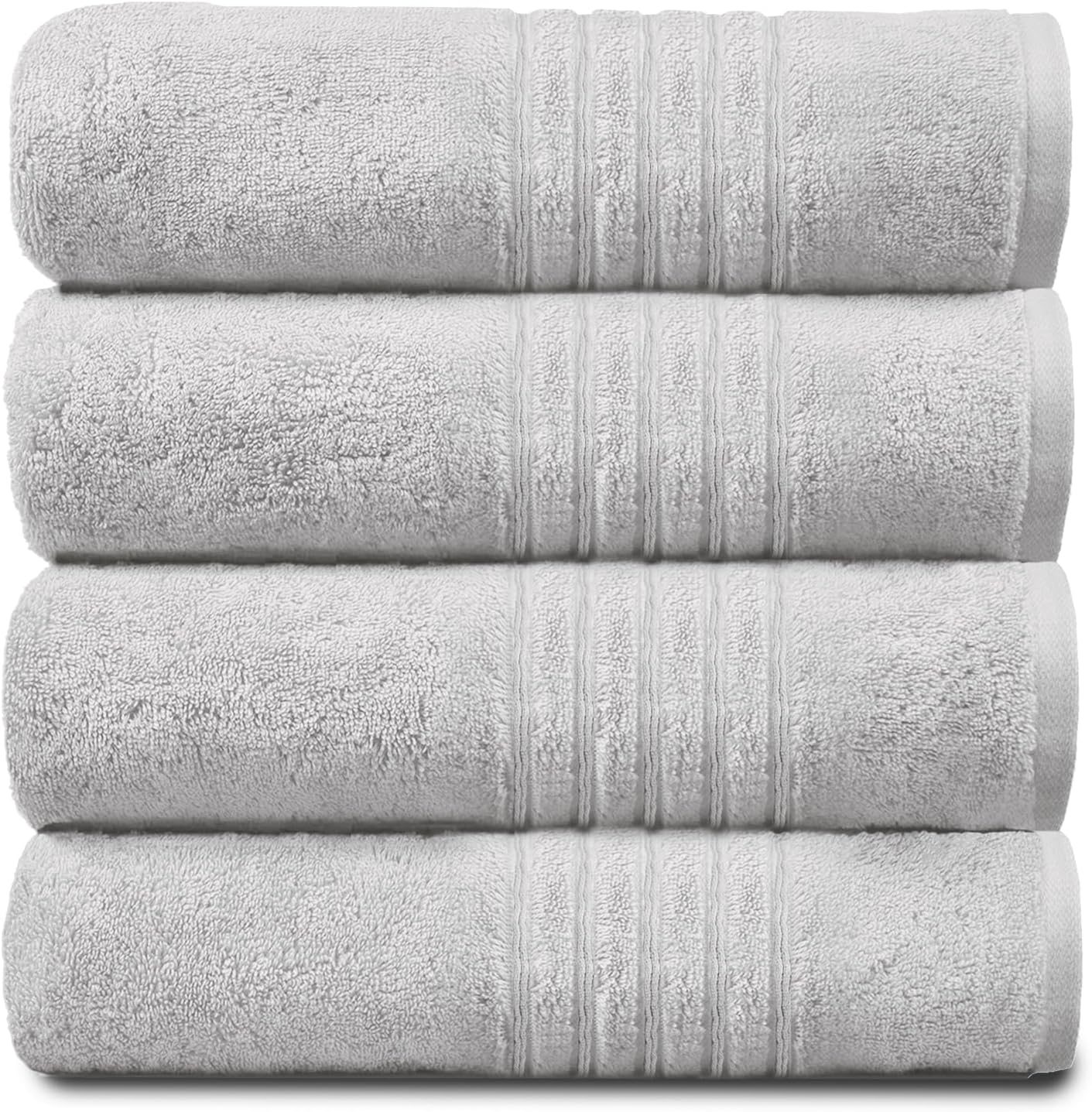 GC GAVENO CAVAILIA New Hampton Hand Towels, Ultra Soft Extra Absorbent Pack of 4 Luxury Towel Set, 100% Ringspun Cotton, White, 4PK