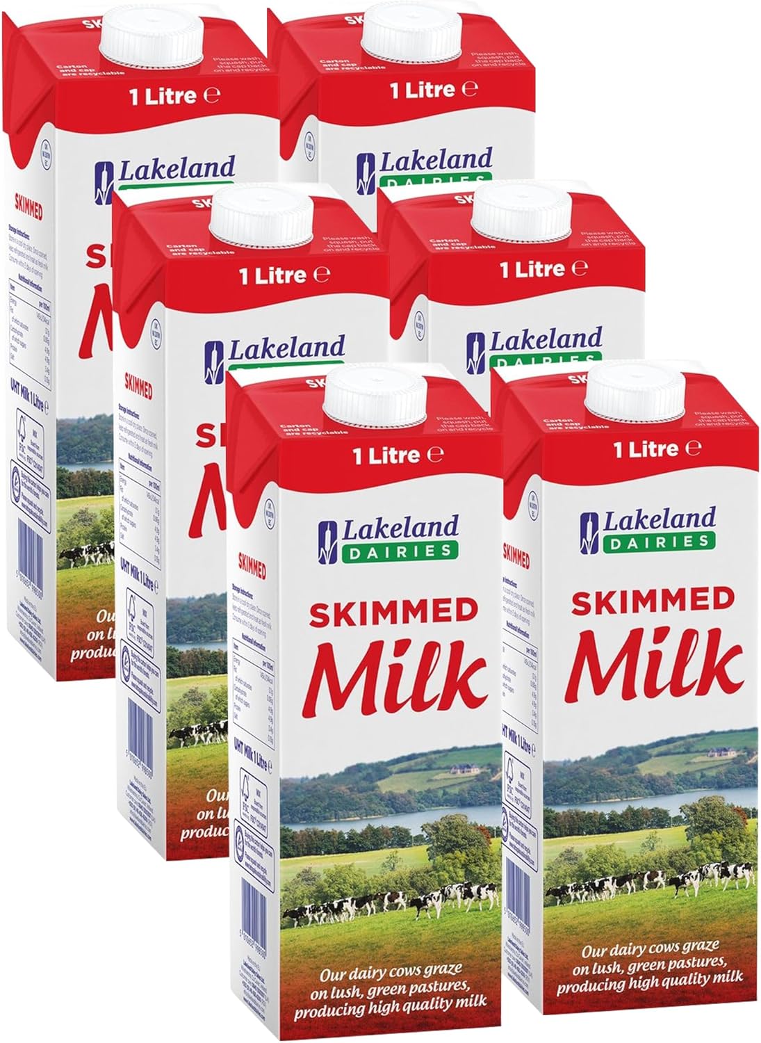 Lakeland Dairies Long Life Skimmed Milk 6x1ltr