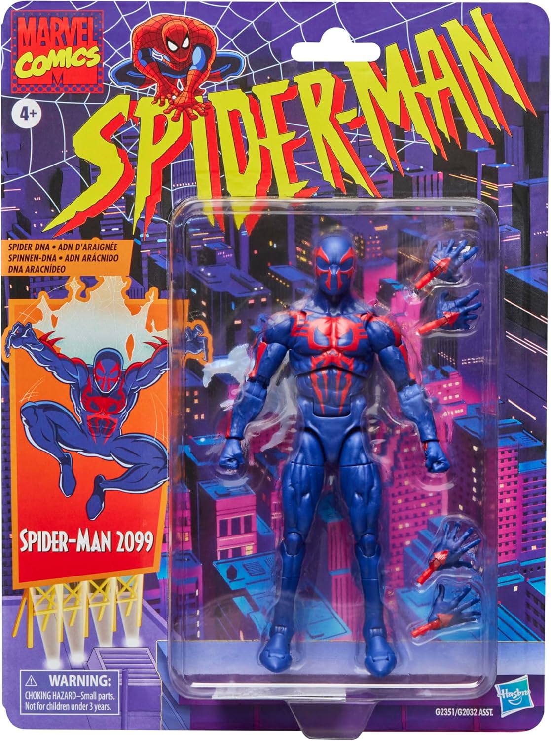 SPIDER-MAN Marvel Legends Series 2099, Retro Cardback Comics Collectible 6-Inch Scale Action Figure