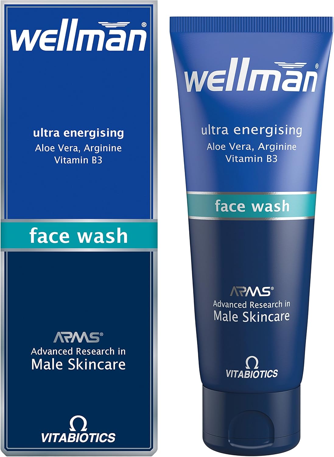 Vitabiotics Wellman Face Wash - 125 ml, (Pack of 1)