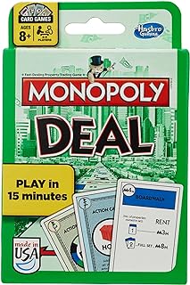Hasbro Gaming Monopoly Deal Card Game, Quick-Playing Card Game for 2-5 Players, Game for Families and Kids, Ages 8 and Up (Amazon Exclusive)