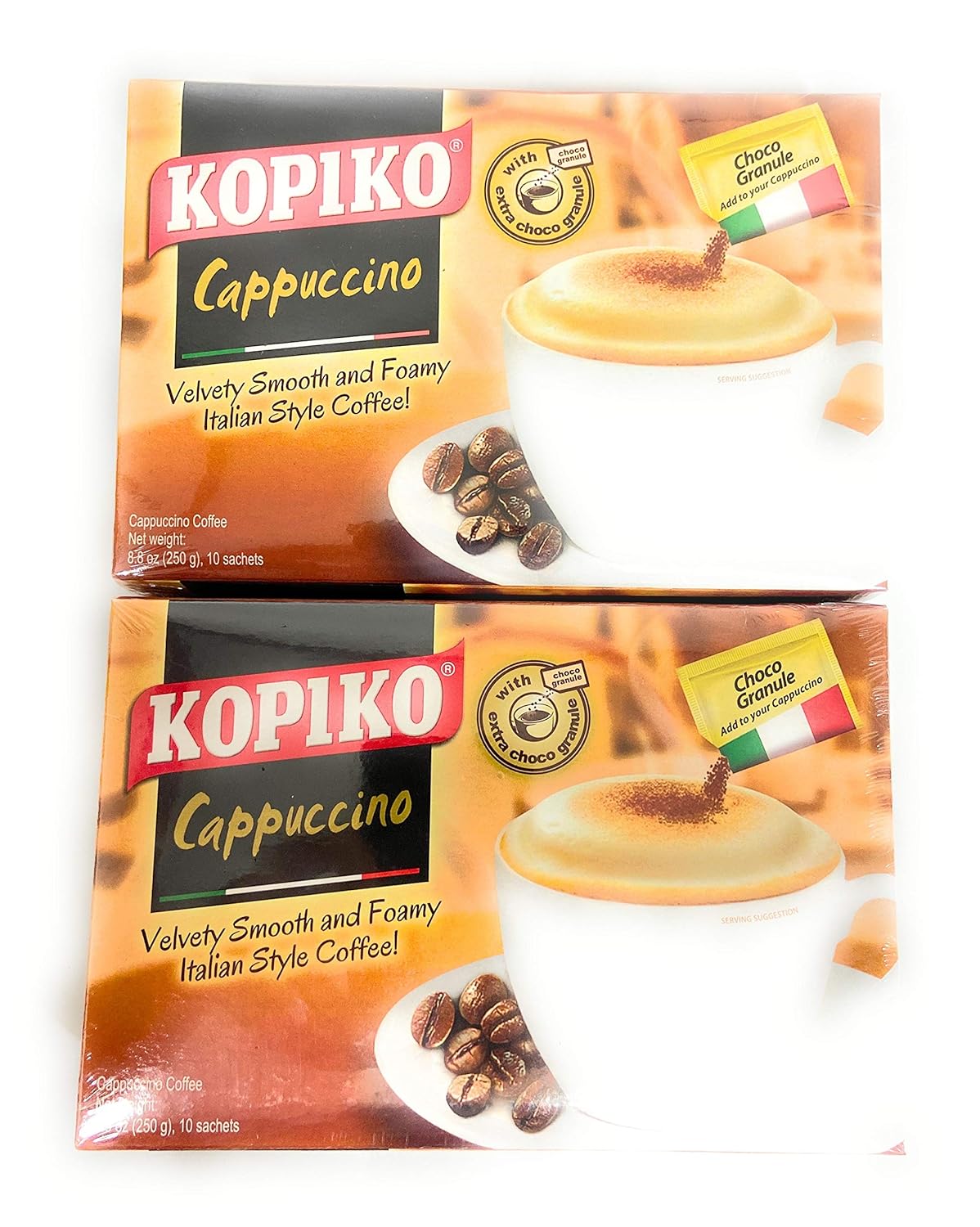 Kopiko Cappuccino Instant Coffee with Choco Granule (2 pack)