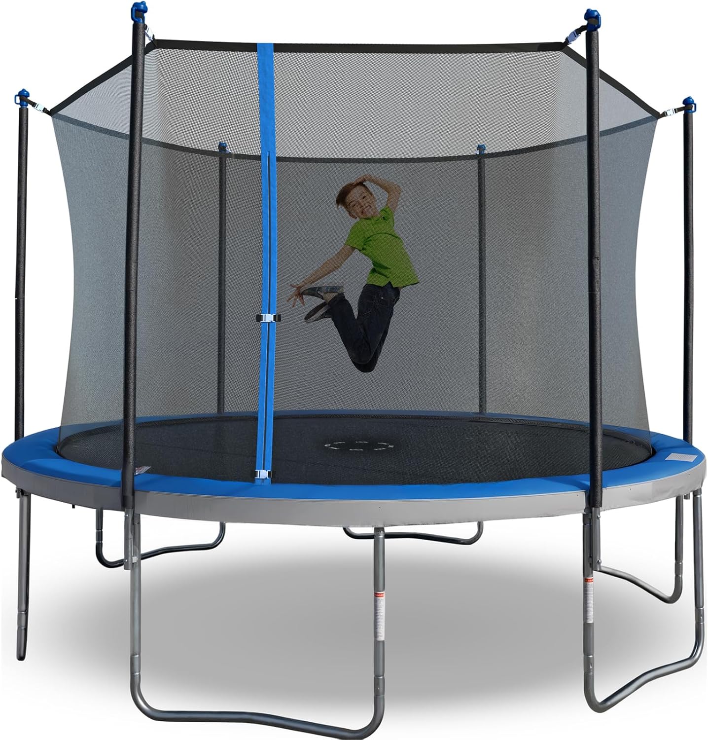 TruJump 12ft Trampoline with UV Resistant Safety Enclosure, ASTM Approved, Safe Padded Frame, Anti Rust Metal Frame, Heavy Duty, Outdoor Fun
