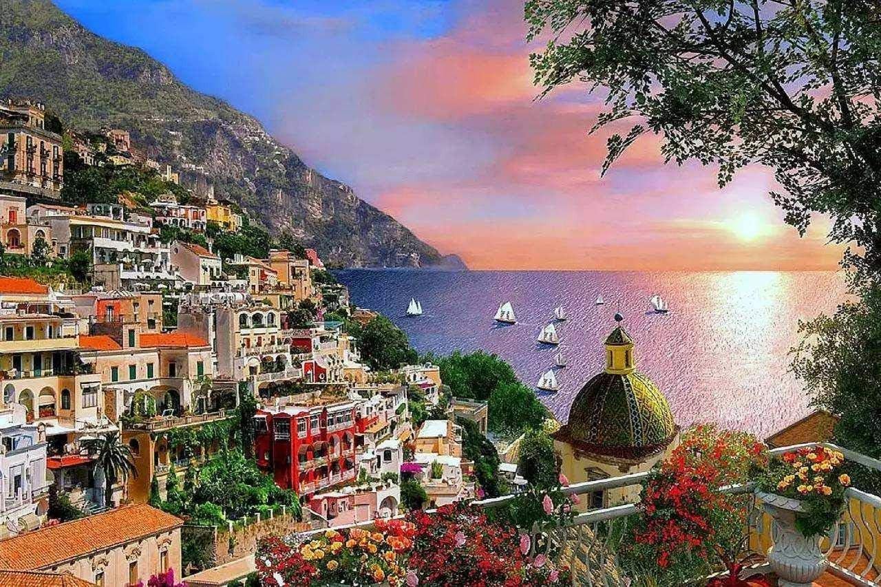 SHILIHOME Landscape Of Positano Italy Painting By Numbers Diy Unique
