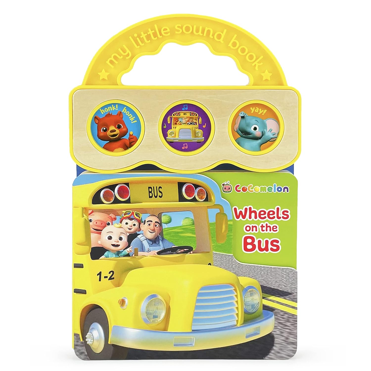 CoComelon Wheels on the Bus: 3-Button Sound Board Book for Babies and Toddlers, Ages 1-4
