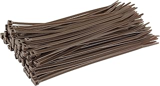 GTSE 12 Inch Brown Heavy Duty Zip Ties, 100 Pack, 120lb Strength, UV Resistant Nylon Cable Ties, Self-Locking 12" Tie Wraps