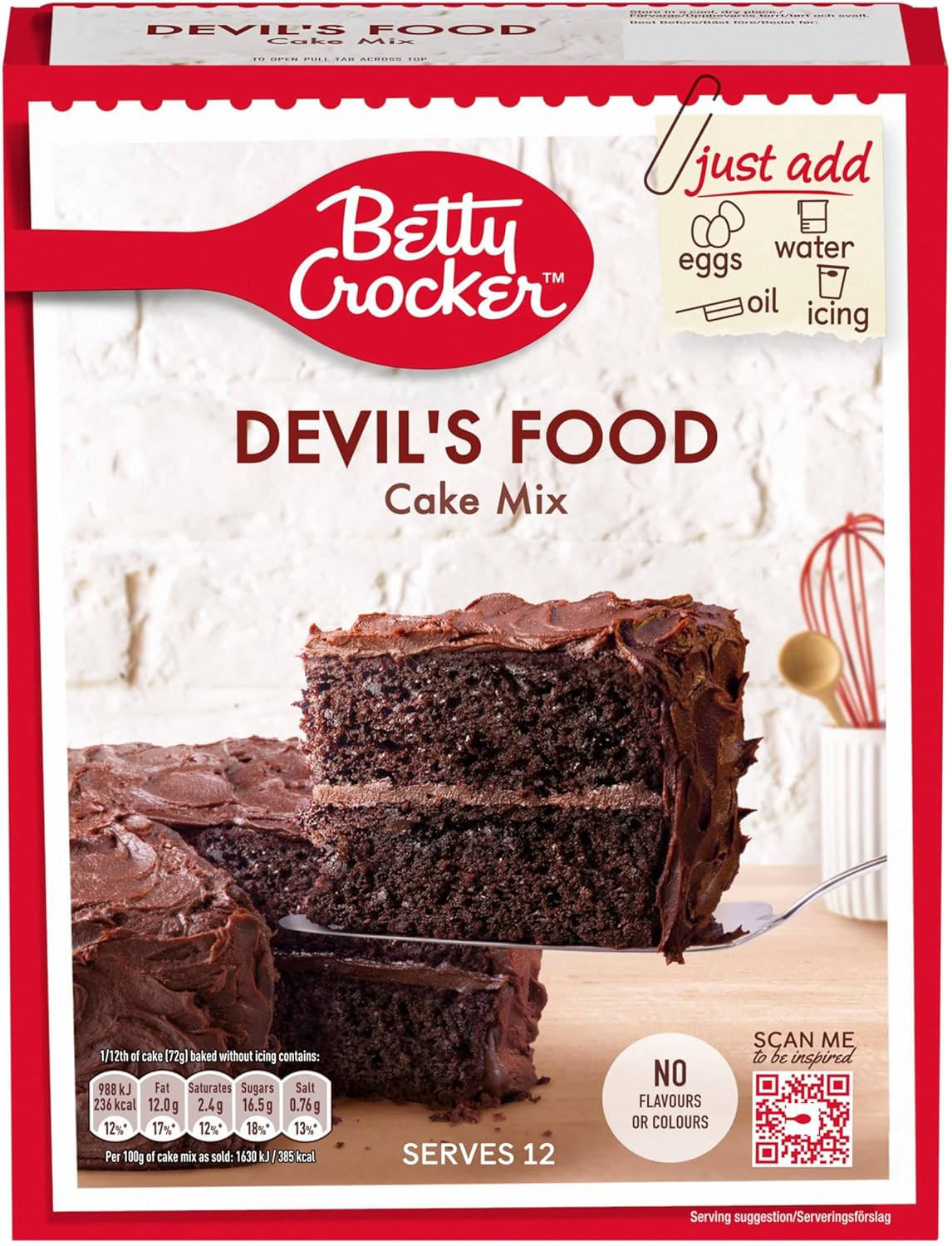 Betty Crocker Devil's Food Cake Mix, 425g