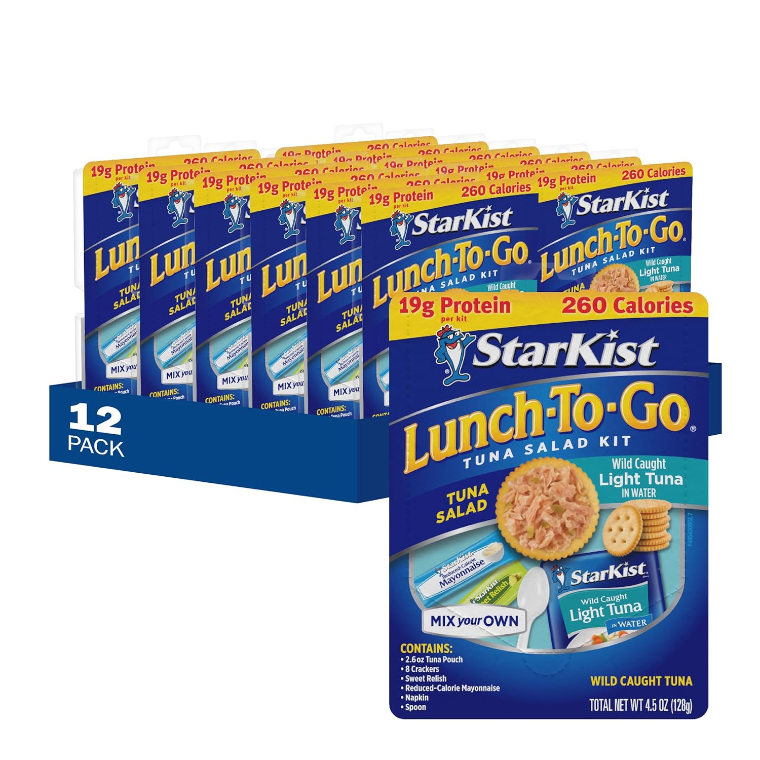 StarKist Lunch To-Go Chunk Light Pouch - Mix Your Own Tuna Salad - (Packaging 4.1 Ounce (Pack of 12)