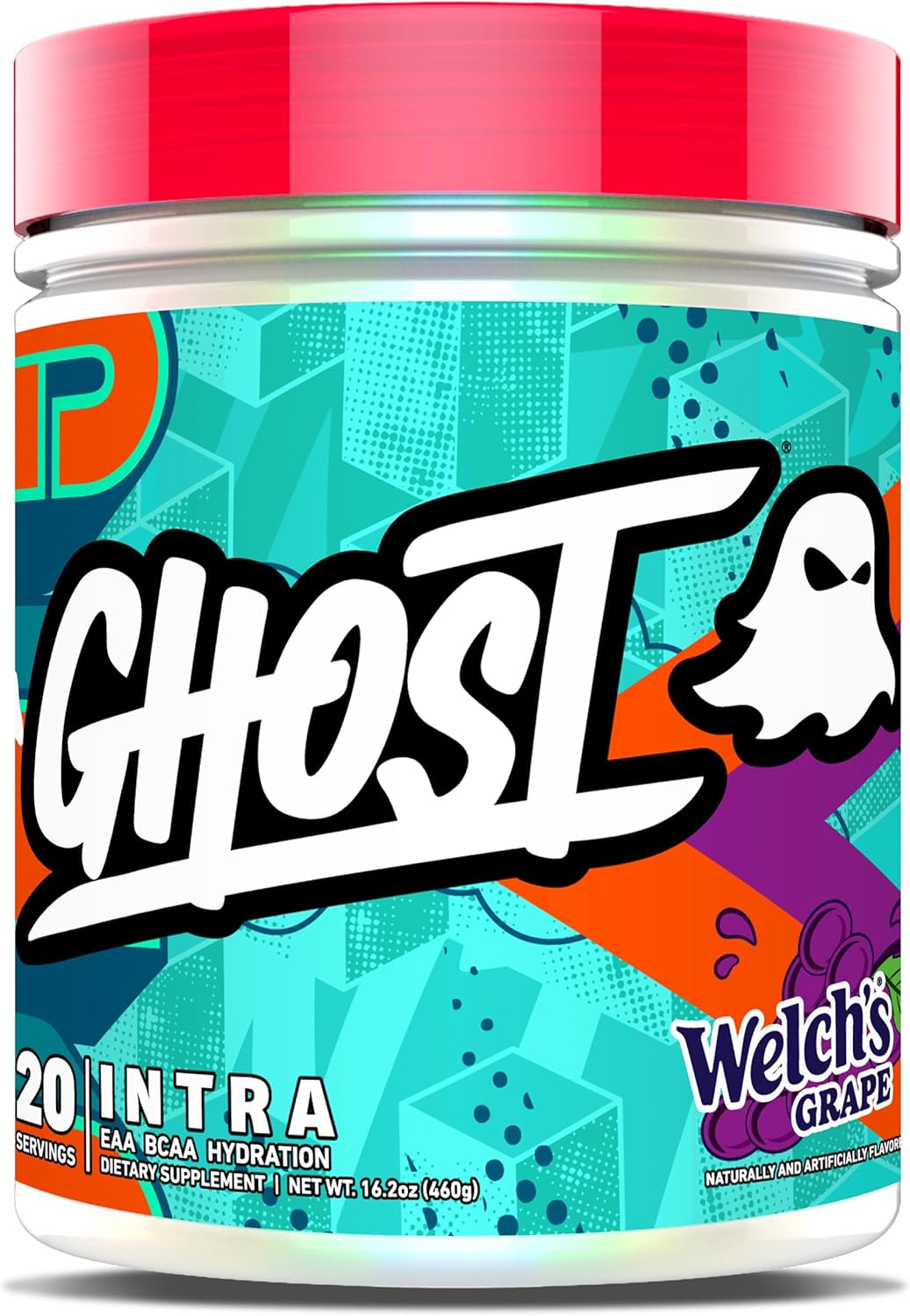 GHOST Intra Workout Powder, Welch's Grape - BCAAs &, EAAs, Nootropics & Hydration - Essential & Branch Chain Amino Acids Supports Muscle Recovery & Focus - Pre, Intra & Post Workout Powders