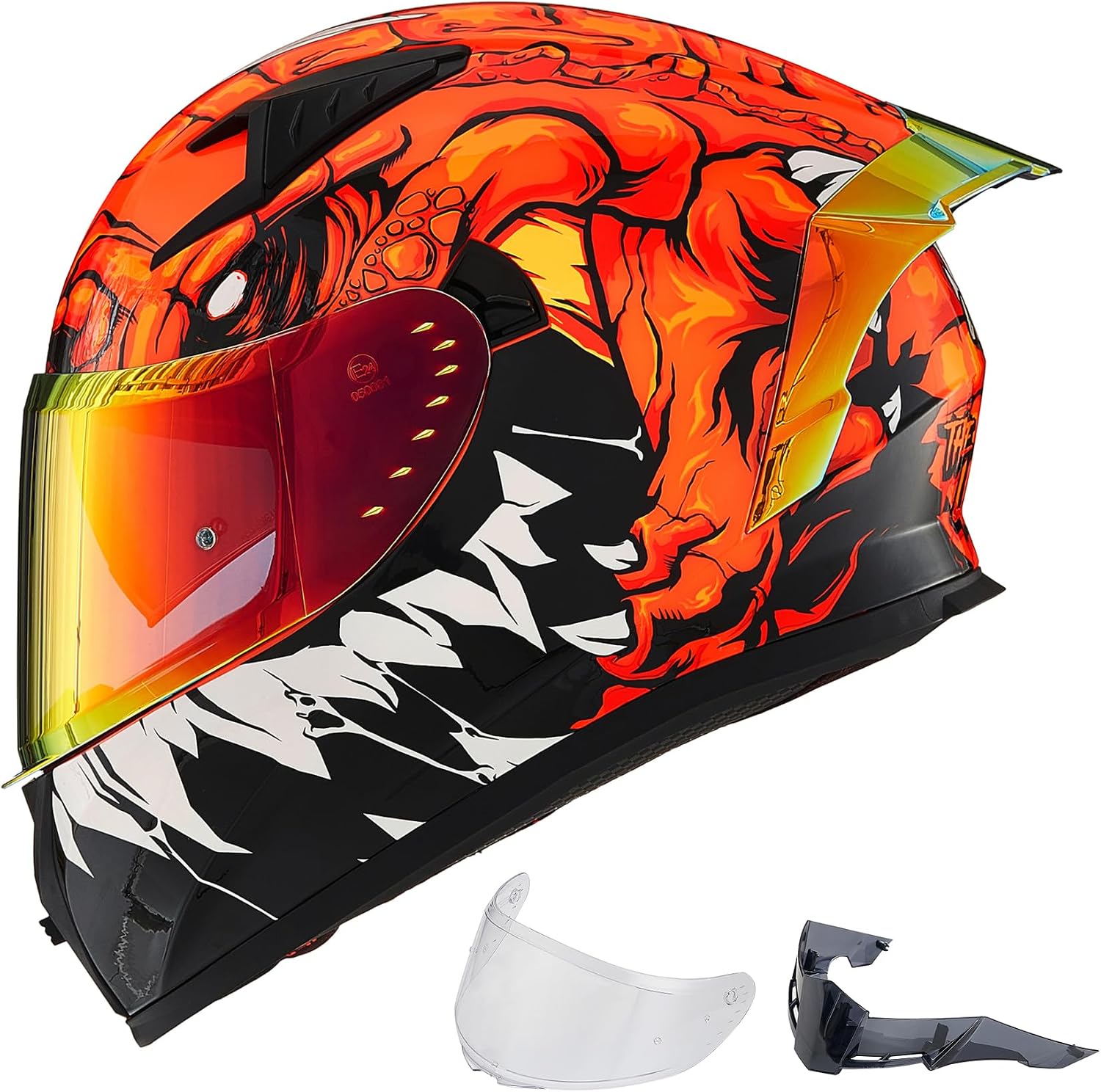 ILM Motorcycle Helmet Full Face with Pinlock Compatible Motocross DOT Z501