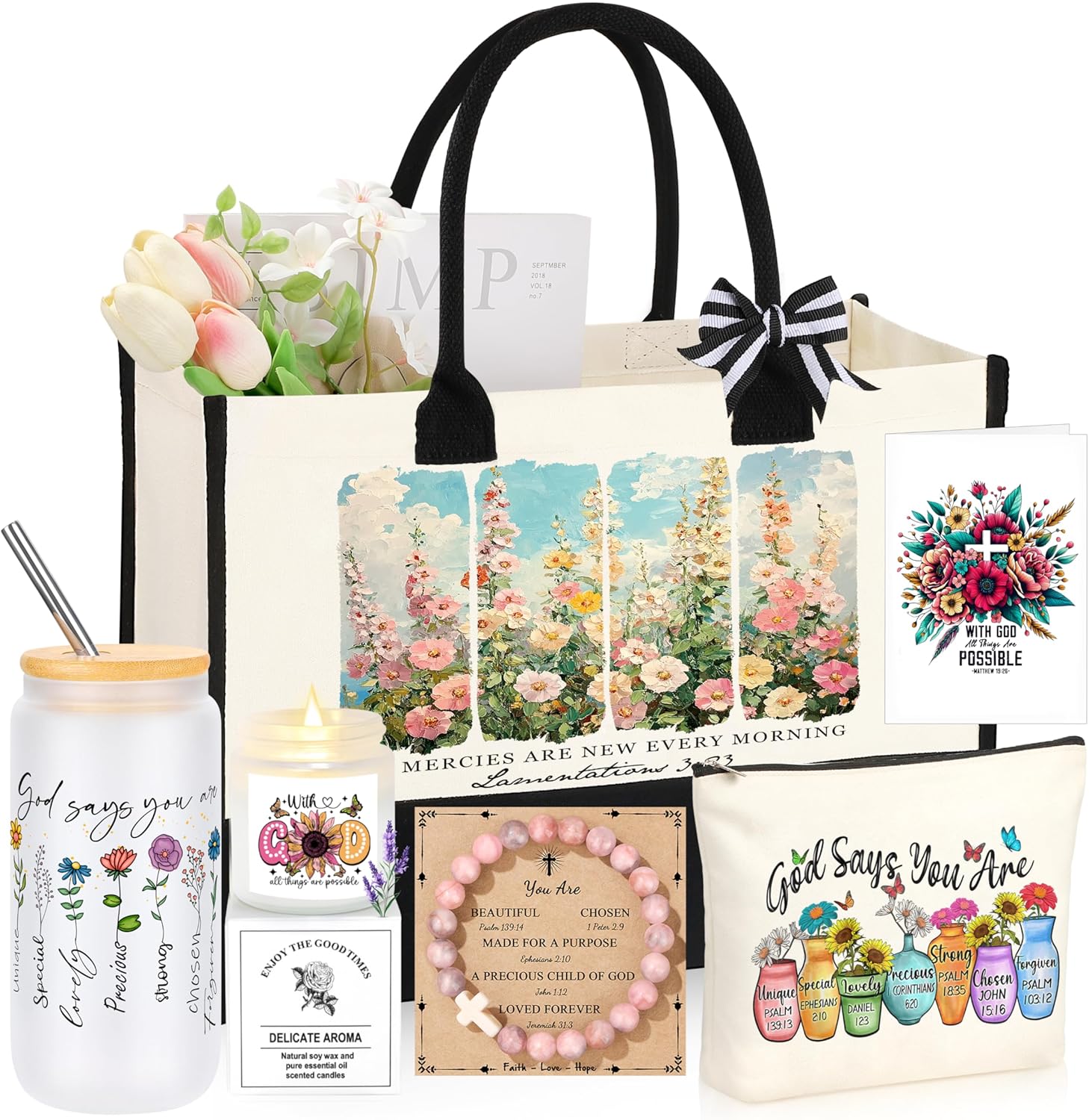 Christian Gifts for Women, Religious Faith Based Present, Best Friend Sister Mom Birthday Friendship Gifts for Women, Christmas Mothers Day Easter Thanksgiving Ideas Present