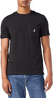 Nautica Men's Solid Crew Neck Short-Sleeve Pocket T-Shirt