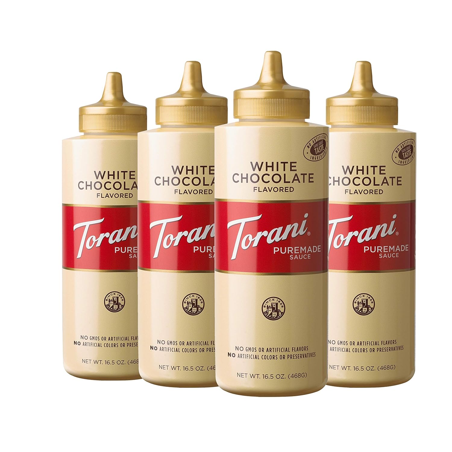 Torani Puremade Sauce, White Chocolate, 16.5 Ounces (Pack of 4)