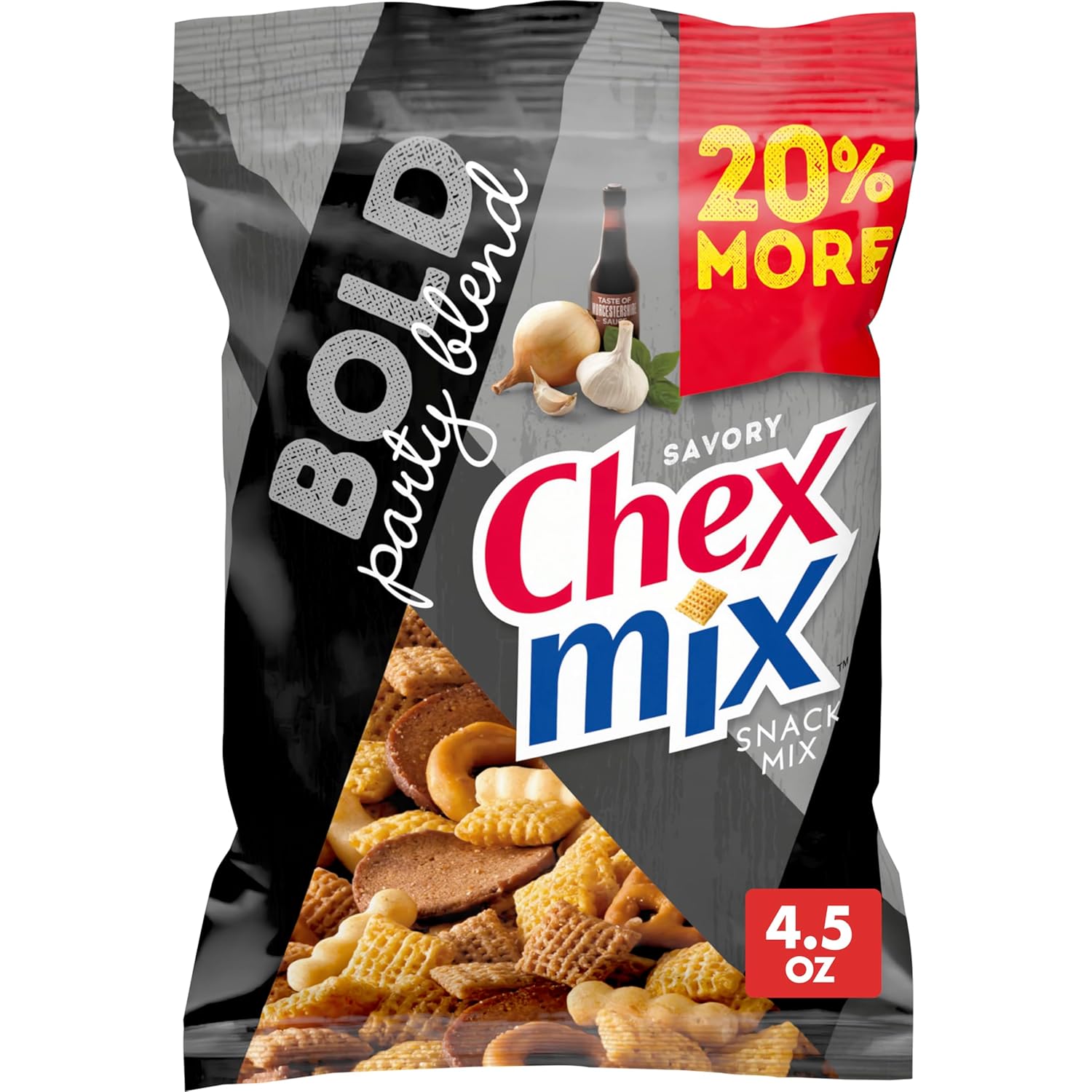 Chex Mix Savory Bold Party Blend Snack Mix, 4.5 OZ