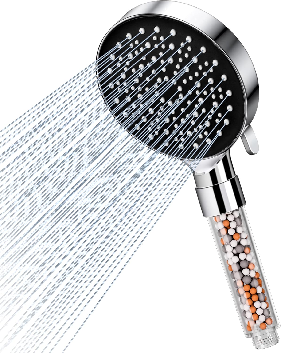Magichome Shower Head, Filter Shower Head High Pressure 6 Modes(Only Shower Head), Hard Water Filter Shower Head to Increase Pressure with Anti-limescale Silicone Nozzles