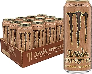 Java Monster Loca Moca, Coffee + Energy Drink, 15 Ounce (Pack of 12)