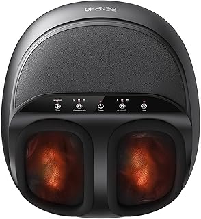 RENPHO Foot Massager Machine with Heat, FSA HSA Eligible Shiatsu Foot Massager, Foot Care, Electric Foot Massage, Valentines Day Gifts for Her Him Women Men, Fits Up to Size 13, Black