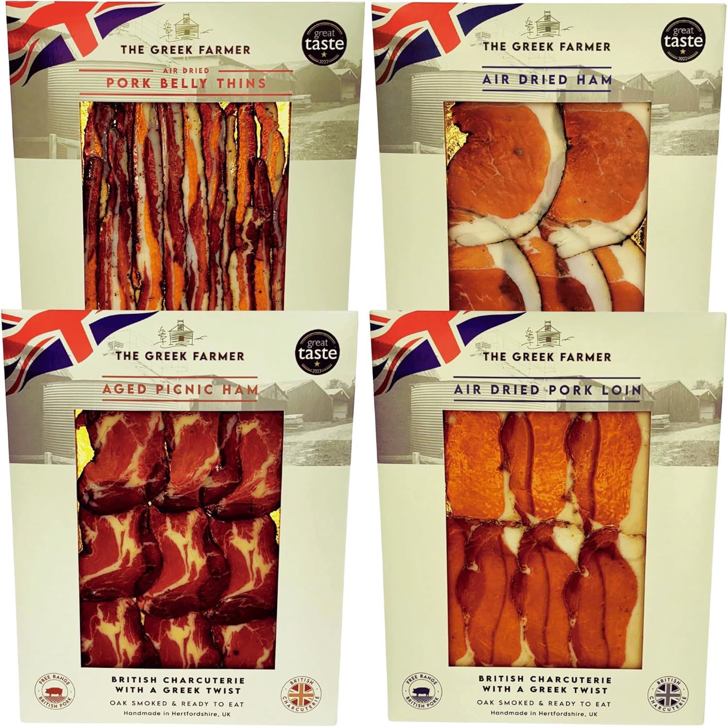 The Greek Farmer 4 Piece British Letterbox Charcuterie | Made in The UK