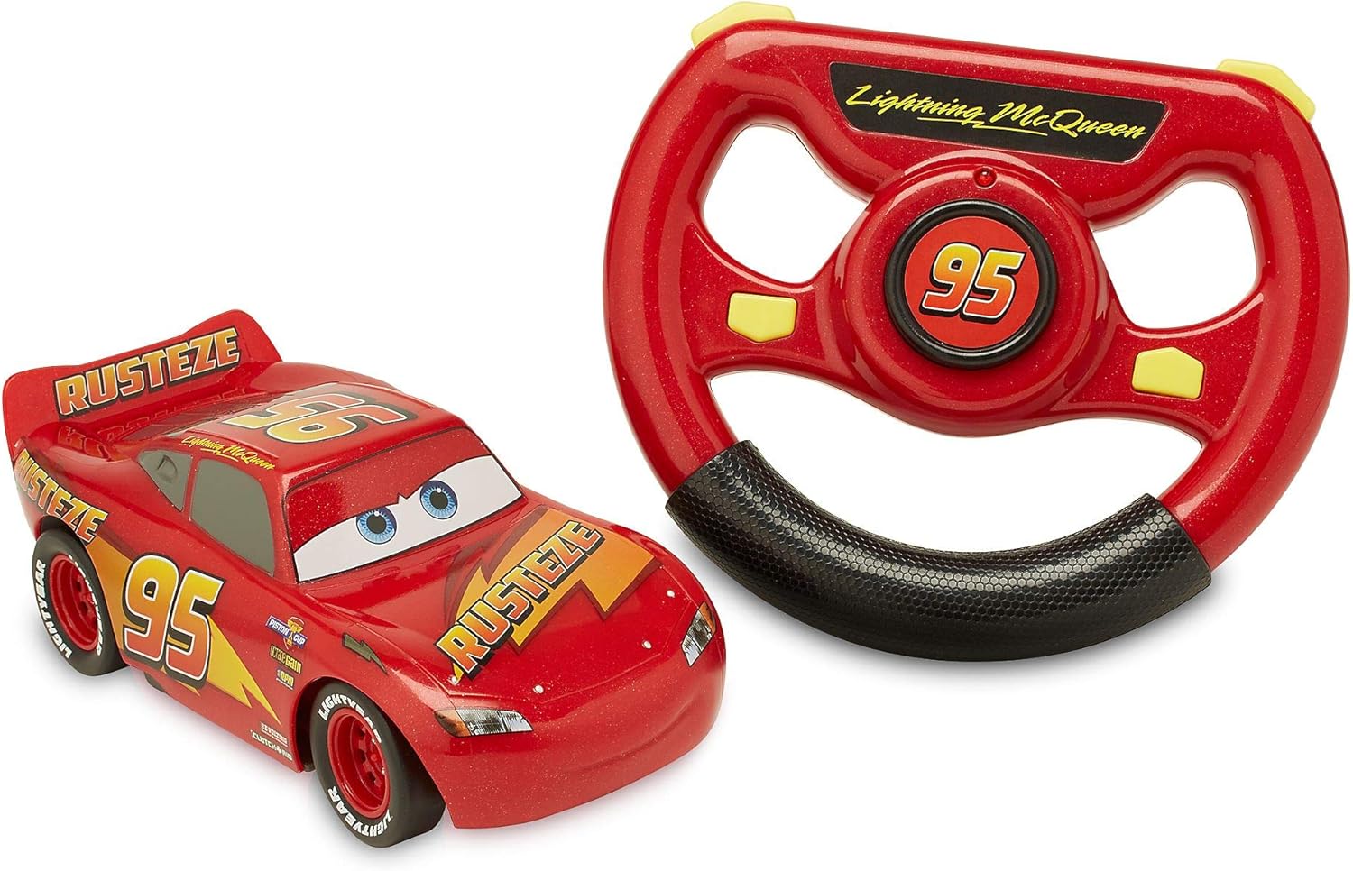Disney Store Official Lightning McQueen Remote Control Car, Pixar Cars, 15cm/6'', 2.4 GHz, Moves in 4 Directions, Red RC Toy Vehicle, Suitable for Ages 3+